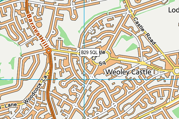 B29 5QL map - OS VectorMap District (Ordnance Survey)