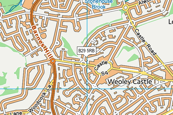 B29 5RB map - OS VectorMap District (Ordnance Survey)