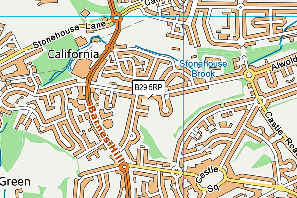 B29 5RP map - OS VectorMap District (Ordnance Survey)