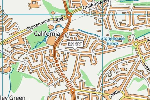 B29 5RT map - OS VectorMap District (Ordnance Survey)