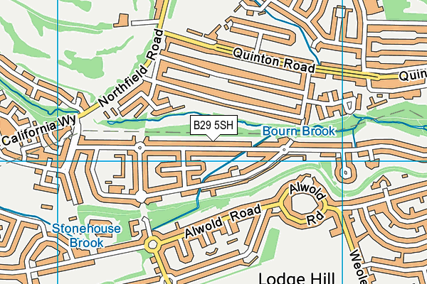 B29 5SH map - OS VectorMap District (Ordnance Survey)