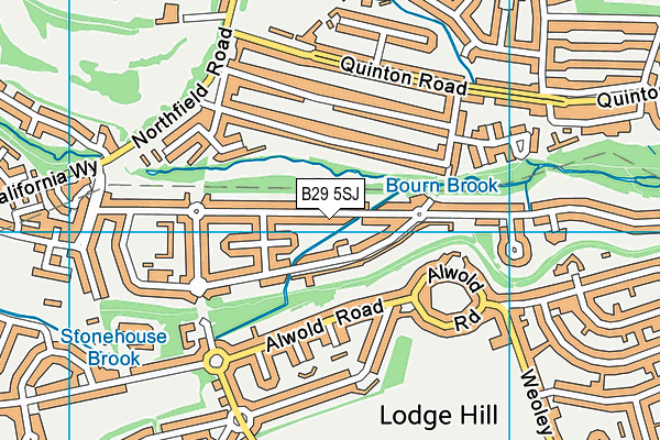 B29 5SJ map - OS VectorMap District (Ordnance Survey)