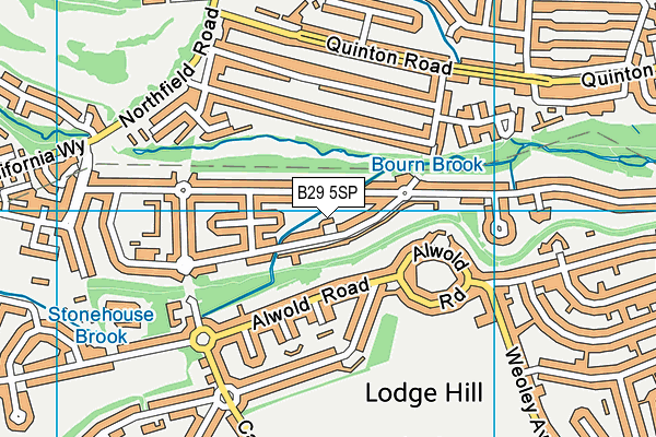 B29 5SP map - OS VectorMap District (Ordnance Survey)