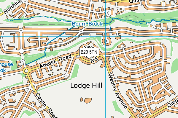 B29 5TN map - OS VectorMap District (Ordnance Survey)