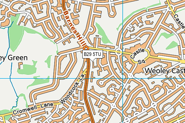 B29 5TU map - OS VectorMap District (Ordnance Survey)