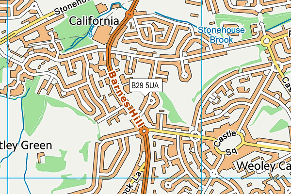 B29 5UA map - OS VectorMap District (Ordnance Survey)