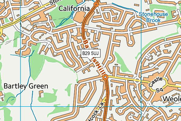 B29 5UJ map - OS VectorMap District (Ordnance Survey)