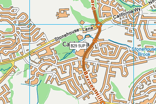 B29 5UP map - OS VectorMap District (Ordnance Survey)