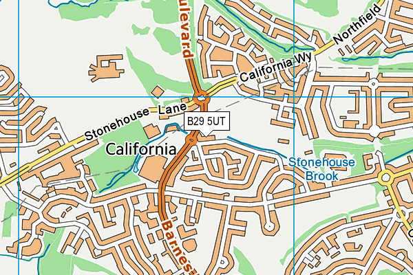 B29 5UT map - OS VectorMap District (Ordnance Survey)