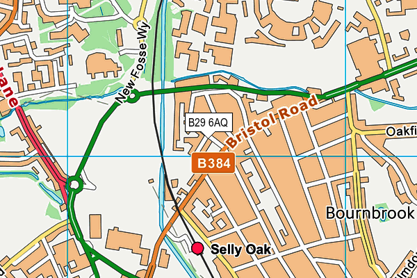 B29 6AQ map - OS VectorMap District (Ordnance Survey)