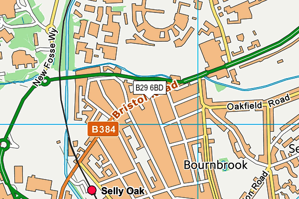 B29 6BD map - OS VectorMap District (Ordnance Survey)