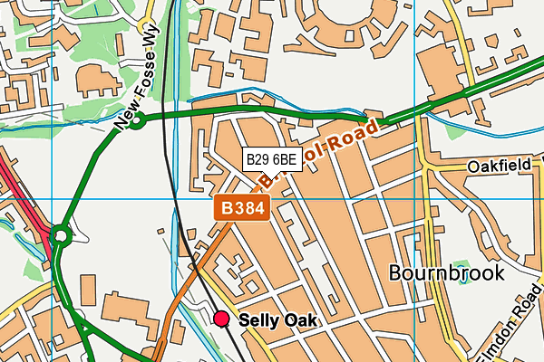 B29 6BE map - OS VectorMap District (Ordnance Survey)