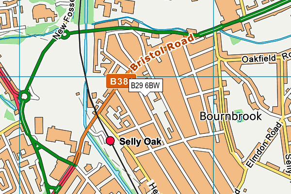 B29 6BW map - OS VectorMap District (Ordnance Survey)