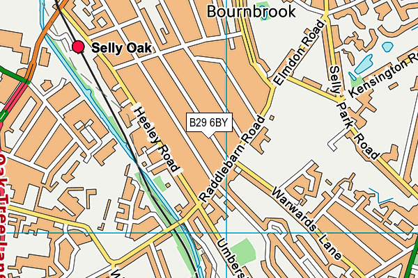 B29 6BY map - OS VectorMap District (Ordnance Survey)