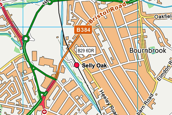 B29 6DR map - OS VectorMap District (Ordnance Survey)
