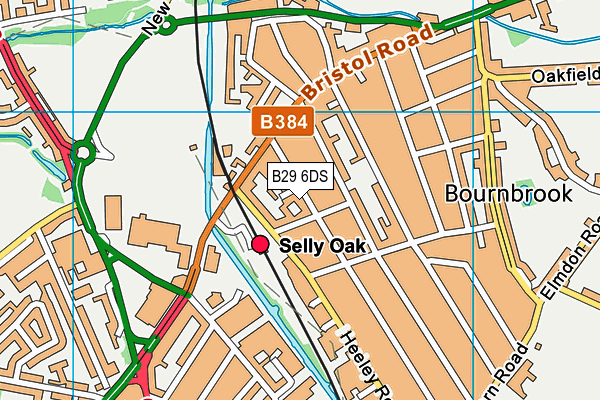 B29 6DS map - OS VectorMap District (Ordnance Survey)