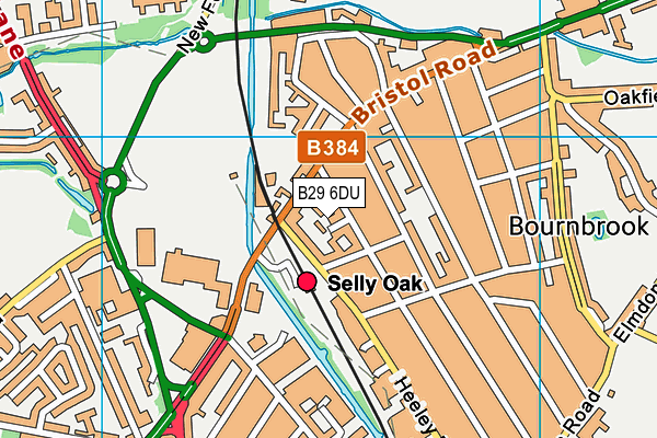 B29 6DU map - OS VectorMap District (Ordnance Survey)