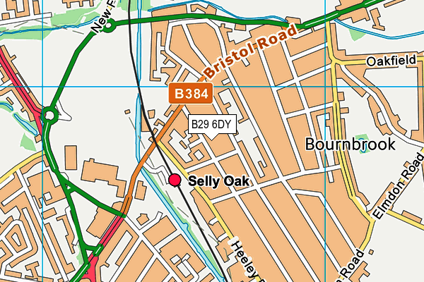 B29 6DY map - OS VectorMap District (Ordnance Survey)