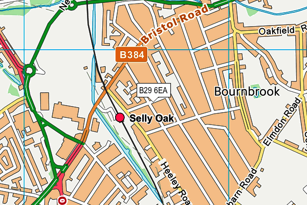 B29 6EA map - OS VectorMap District (Ordnance Survey)