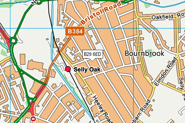 B29 6ED map - OS VectorMap District (Ordnance Survey)