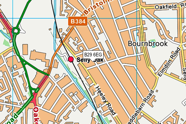 B29 6EG map - OS VectorMap District (Ordnance Survey)