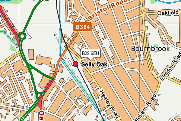 B29 6EH map - OS VectorMap District (Ordnance Survey)