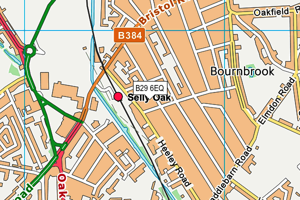 B29 6EQ map - OS VectorMap District (Ordnance Survey)