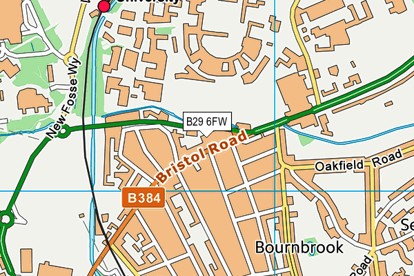 B29 6FW map - OS VectorMap District (Ordnance Survey)