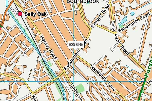 B29 6HE map - OS VectorMap District (Ordnance Survey)