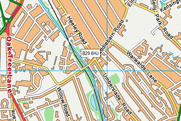 B29 6HJ map - OS VectorMap District (Ordnance Survey)