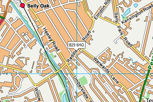 B29 6HQ map - OS VectorMap District (Ordnance Survey)