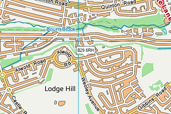 B29 6RH map - OS VectorMap District (Ordnance Survey)