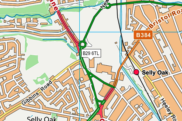 B29 6TL map - OS VectorMap District (Ordnance Survey)