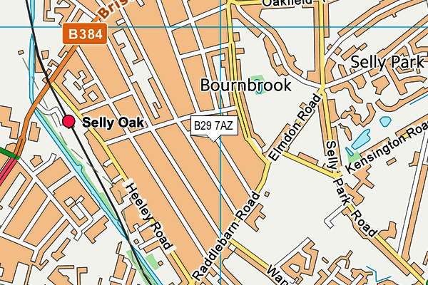 B29 7AZ map - OS VectorMap District (Ordnance Survey)