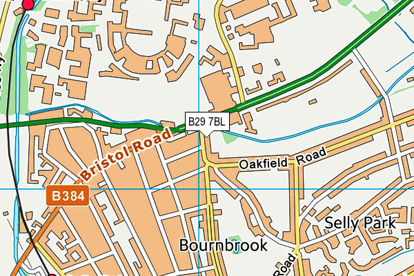 B29 7BL map - OS VectorMap District (Ordnance Survey)