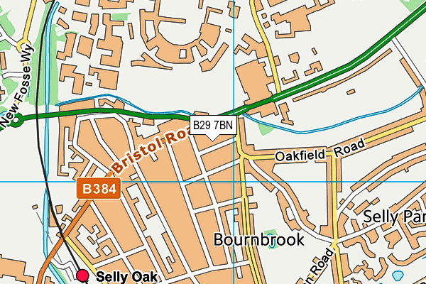 B29 7BN map - OS VectorMap District (Ordnance Survey)