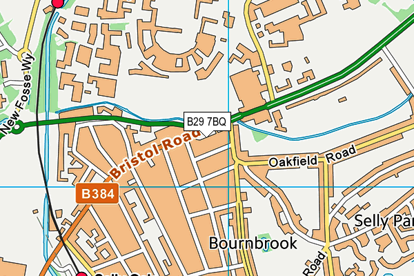 B29 7BQ map - OS VectorMap District (Ordnance Survey)