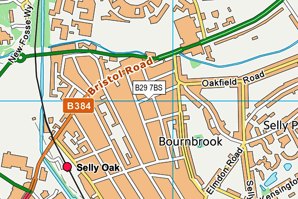 B29 7BS map - OS VectorMap District (Ordnance Survey)