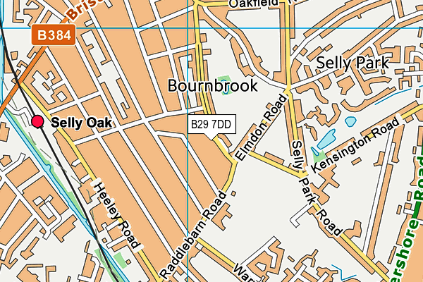 B29 7DD map - OS VectorMap District (Ordnance Survey)