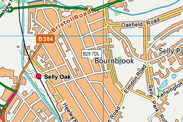B29 7DL map - OS VectorMap District (Ordnance Survey)
