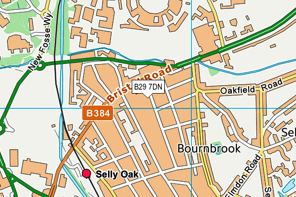 B29 7DN map - OS VectorMap District (Ordnance Survey)