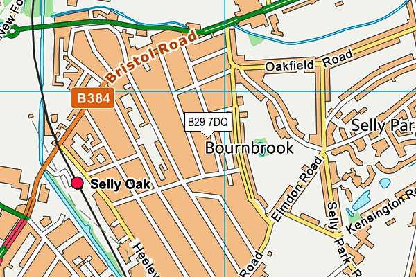 B29 7DQ map - OS VectorMap District (Ordnance Survey)