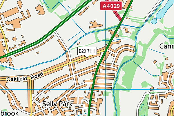 B29 7HH map - OS VectorMap District (Ordnance Survey)