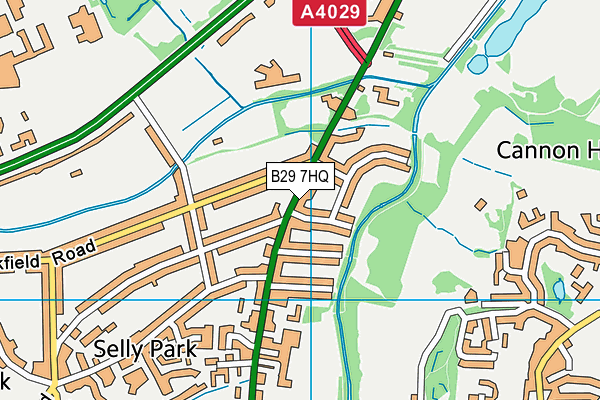 B29 7HQ map - OS VectorMap District (Ordnance Survey)