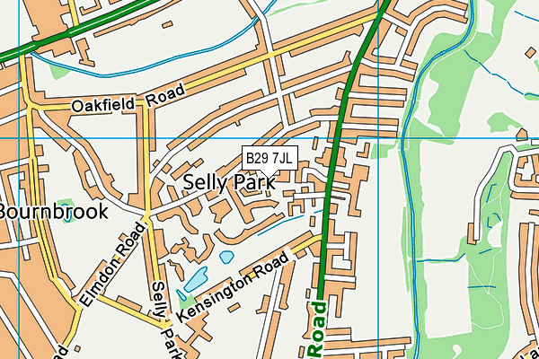 B29 7JL map - OS VectorMap District (Ordnance Survey)