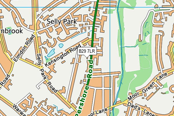 B29 7LR map - OS VectorMap District (Ordnance Survey)