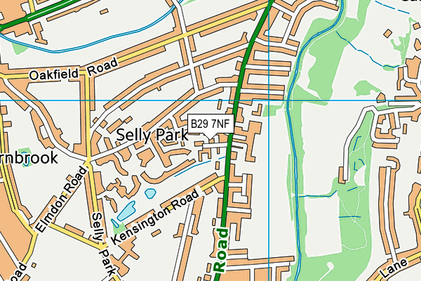 B29 7NF map - OS VectorMap District (Ordnance Survey)