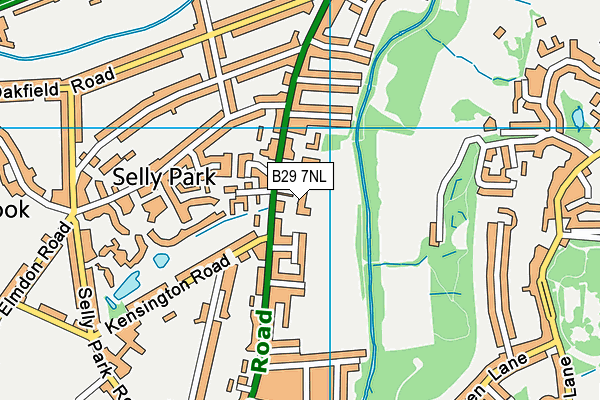 B29 7NL map - OS VectorMap District (Ordnance Survey)