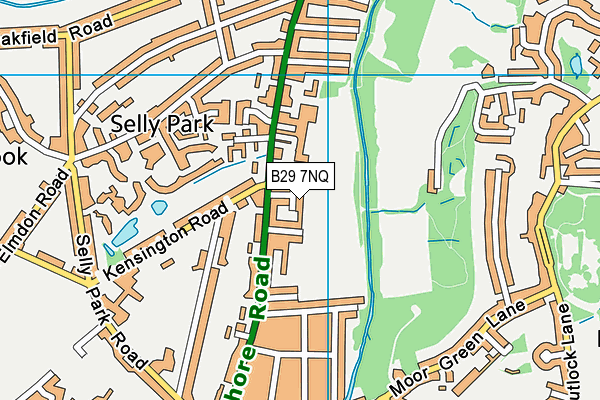 B29 7NQ map - OS VectorMap District (Ordnance Survey)