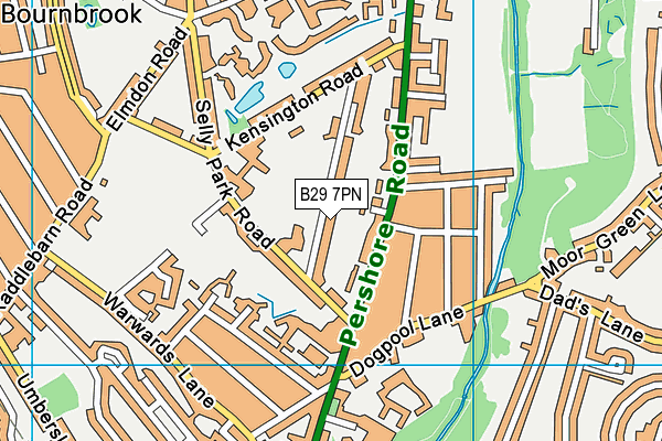 St Edward's Catholic Primary School map (B29 7PN) - OS VectorMap District (Ordnance Survey)